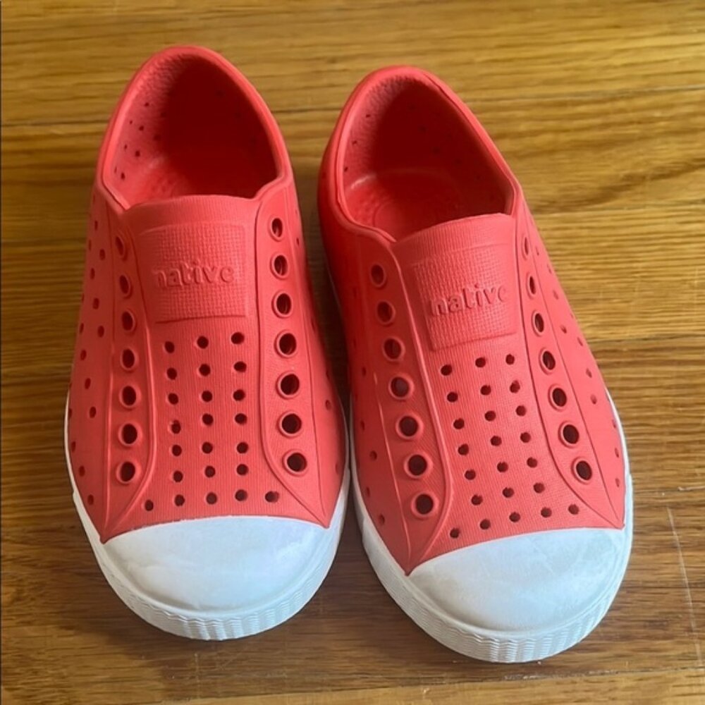 Native Bright Red Perforated Slip-Ons